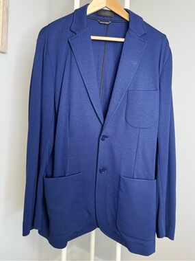 Z Zegna Men’s Navy Blue Knit Sport Coat Blazer